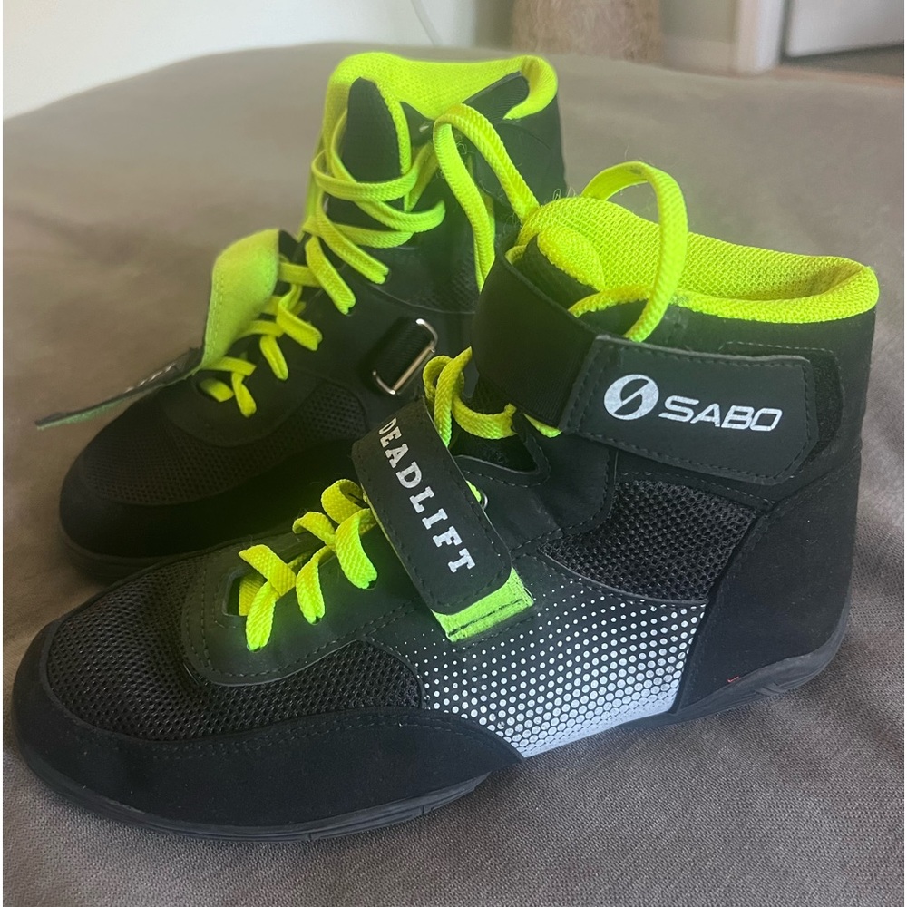 Sabo Green Yellow Like New Deadlift Shoes Russian Pow… Gem